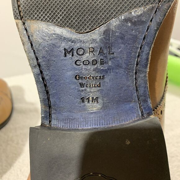 Moral Code Newton Cap Toe Oak Derby Dress Shoe Men’s 11 Oxfords - Picture 7 of 9